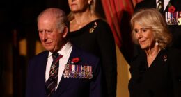 Charles appeared visibly moved by the Royal Albert Hall's rendition of God Save The King last night