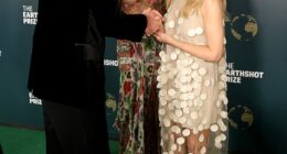 Kylie Minogue was a vision as she greeted Prince William at the Earthshot Prize Awards in Rio de Janeiro, Brazil, on Wednesday