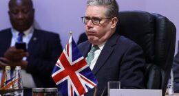 Prime Minister Keir Starmer on Saturday at the G20 Leaders' Summit at the Nasrec Expo Centre in Johannesburg, South Africa