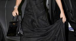 Lady Gaga looked effortlessly stylish as she stepped out for a romantic dinner date with fiancé Michael Polansky on Saturday evening