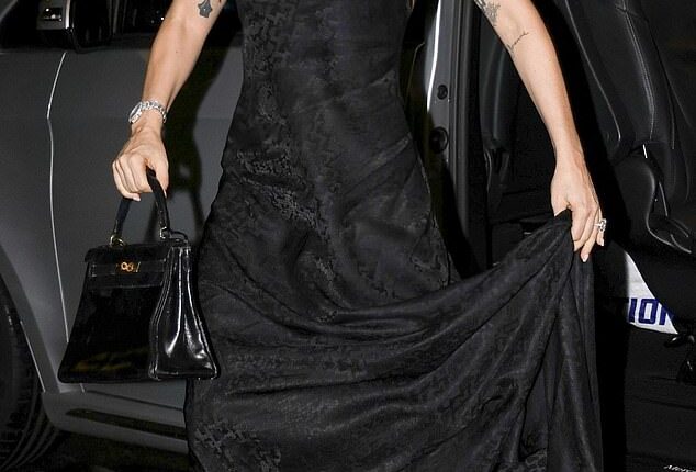 Lady Gaga looked effortlessly stylish as she stepped out for a romantic dinner date with fiancé Michael Polansky on Saturday evening