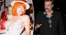 Lingerie-clad Lily Allen shows ex David Harbour what he's missing after Halloween costume jab