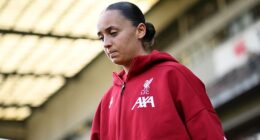 Liverpool star Mia Enderby was rushed to hospital after suffering a serious injury on Sunday