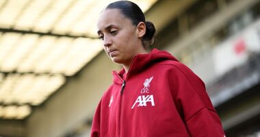 Liverpool star Mia Enderby was rushed to hospital after suffering a serious injury on Sunday