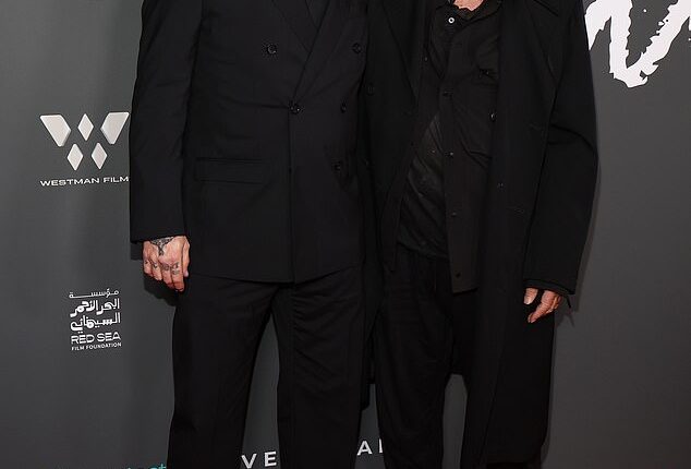 Long-time friends Johnny Depp and Al Pacino reunited on Tuesday night for the premiere of their new movie in Beverly Hills, California