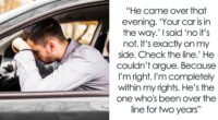 Male Karen Refuses To Park His Car Right, Neighbor Takes Revenge As Warning Has No Effect On Him
