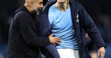 Man City 3-1 Bournemouth: Erling Haaland continues scintillating form with a brace - as Pep Guardiola's side rise to second in the Premier League