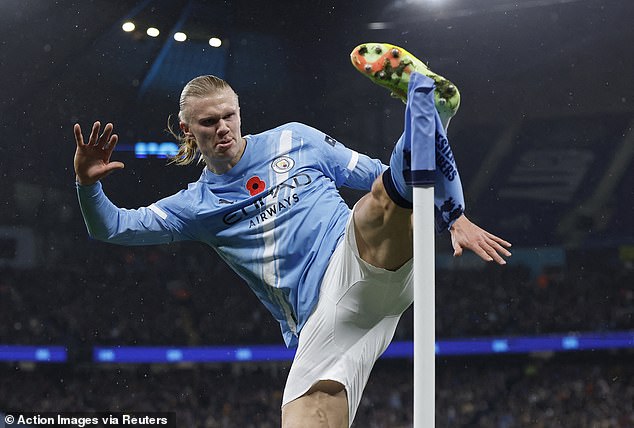 Erling Haaland scored once again for Manchester City as they beat Liverpool 3-0 on Sunday
