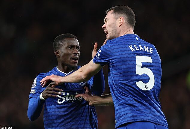 Idrissa Gueye was sent off for slapping Everton team-mate Michael Keane in a bizarre incident