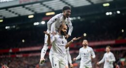 Manchester United are scrambling to keep Amad Diallo (top) and Bryan Mbeumo from joining up with Ivory Coast and Cameroon respectively before their game against Bournemouth