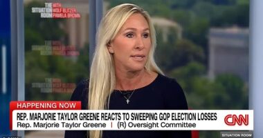 Marjorie Taylor Greene stunned CNN with praise for the retiring Nancy Pelosi , years after she'd referred to the former Speaker of the House as a 'traitor to our country'