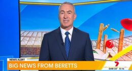 Mark Beretta (pictured) has announced his departure from Sunrise after 30 years at Channel Seven