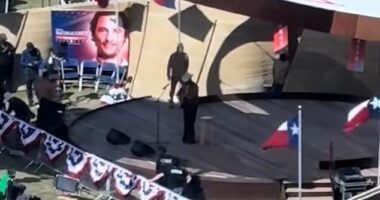 A TikTok video showing what looked like a campaign stage in Austin, Texas with Matthew McConaughey's face and name created speculation he's running for office this week