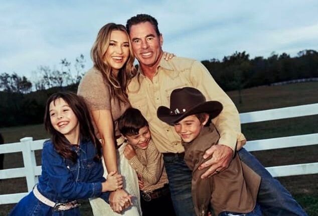 Meghan King's, 41, ex-husband Jim Edmonds, 55, shared a sweet family photo with their three children and his wife Kortnie on Friday, after being awarded temporary custody