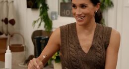 The Duchess of Sussex, 44, has been getting into the holiday spirit, sharing a video of herself preparing a turkey to Instagram