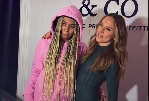 Mel C shared a sweet moment with Mel B 's daughter Phoenix at the SuperDry & Co event in London on Tuesday evening
