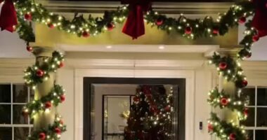 It may still be November, but Michelle Keegan and Mark Wright have put their Christmas decorations up early at their £3.5million Essex mansion