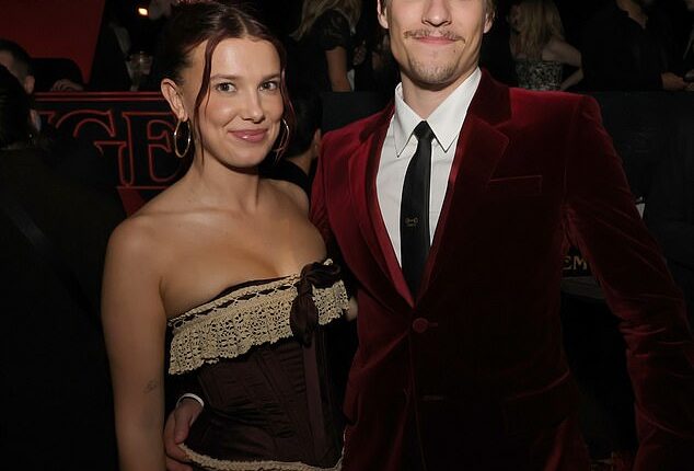 Millie Bobby Brown looked as loved-up as ever with her husband Jake Bongiovi as they attended the premiere of the final series of Stranger Things on Thursday