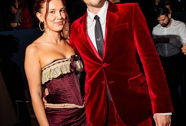 Millie Bobby Brown, 21, and her husband Jake Bongiovi, 23, (both pictured) adopted a baby girl in August