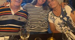 Clare O'Reilly with her father Mick and mother Irene, who she tried to keep as far away from her in-laws as possible