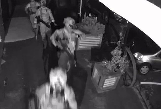 Heavily armed officers believed to be from the AFP's Tactical Response Team raided a property on Wednesday in country Victoria