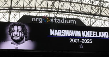 The NFL paid tribute to Dallas Cowboys player Marshawn Kneeland before Sunday's games
