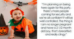 New Mom Refuses To Miss 400-Person Halloween Bash, Takes Her Baby With Her, Partner Is Shocked