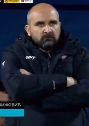 Zizovic was on the touchline for his side's game against Mladost