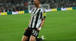 Dan Burn scored a brilliant header to put Newcastle ahead against Athletic Bilbao