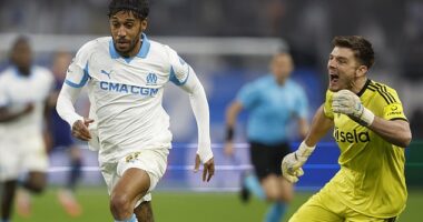 Nick Pope (right) misses out against Everton due to injury, days after his howler against Marseille