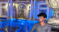 Nalin Haley poses at the Versace Mansion in Miami, seen in a post he made on Instagram in July of 222