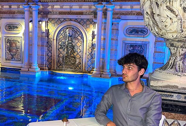 Nalin Haley poses at the Versace Mansion in Miami, seen in a post he made on Instagram in July of 222