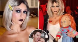 Nina Dobrev mocks her split from Shaun White with pointed Halloween costume