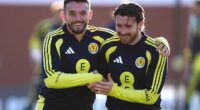 John McGinn and Anthony Ralston can't contain their excitement in their final training session