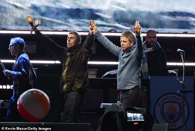 Oasis brought their blockbuster 41-date reunion tour to a close on Sunday night, taking a final bow in front of 60,000 roaring fans in São Paulo, Brazil (pictured in August)