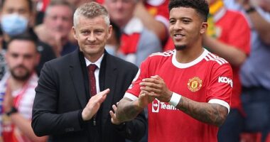 Ole Gunnar Solskjaer has shared why Jadon Sancho had an unlucky start at Man United