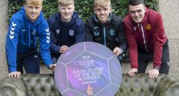 David Watson, far left is nominated for young player of the year in 2024 alongside, from left, Lyall Cameron, Ross McCausland and Lennon Miller