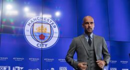 Pep Guardiola at his Manchester City unveiling back in July 2016 - he arrived 15 major trophies into his coaching journey, and has added a further 14 since