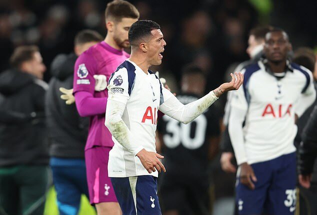 Tottenham star Pedro Porro says that fans sparked his row with Lucas Bergvall on Saturday