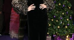 Pixie Lott looked stunning in an elegant ensemble as she led the celebrity arrivals attending the premiere of Christmas Karma in London on Wednesday