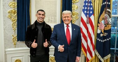 International soccer star Cristiano Ronaldo met President Donald Trump at the White House