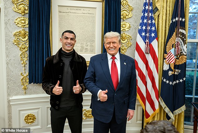 International soccer star Cristiano Ronaldo met President Donald Trump at the White House