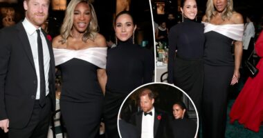 Prince Harry, Meghan Markle support pal Serena Williams at Baby2Baby Gala before attending Kris Jenner's party