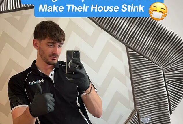 Professional cleaner Jason Shipway (pictured), says most households are completely unaware of the hidden grime, mould and everyday habits quietly sabotaging their home's freshness