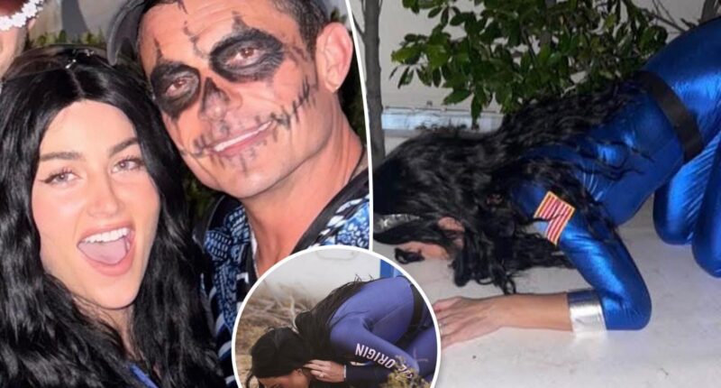 Rachel Lynn Matthews dresses as astronaut Katy Perry in Halloween photo with Orlando Bloom