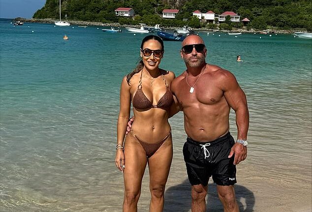 Real Housewives Of New Jersey star Melissa Gorga still looks incredible in skimpy swimwear. The 46-year-old brunette Bravo wonder was seen in a very tiny brown string bikini with gold accents as she stood on a beach