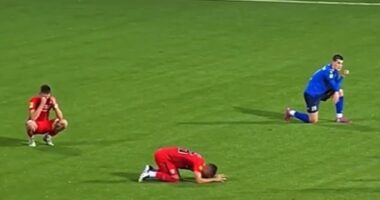 One of the footballers who broke down after learning their manager had died midway through a match has revealed that he 'complained about his fish lunch' hours before the heart attack