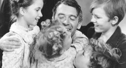 It's a Wonderful Life, directed by Frank Capra, stars James Stewart, whose character is saved by divine intervention