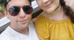 Sonia Exelby (pictured, right, with her boyfriend Steve Hunt) flew to Florida last month 'seeking a violent death'