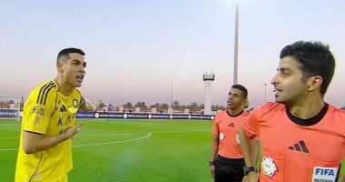 Cristiano Ronaldo kicked off at a referee at half-time during a Saudi Pro League match
